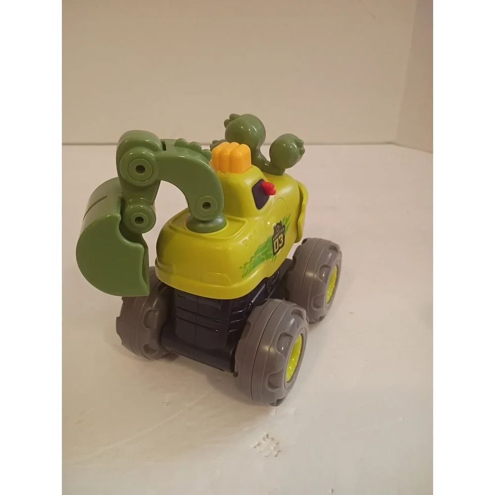 Monster 03 Excavator Truck Toy Green Yellow Monster Digging Arm Interactive Toy